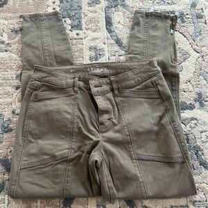 White House Black Market Olive Skinny Pants
